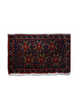 A33923 Persian Rug Ghashghaei Handmade Area Tribal 1'7'' x 2'9'' -2x3- Blue Pink Floral Design