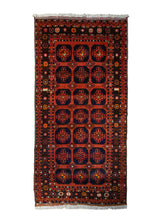 Persian Rug Baloch Handmade Area Tribal 4'10"x8'10" (5x9) Red Blue Geometric Design #A33935