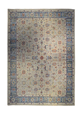 A33965 Oriental Rug Indian Handmade Area Transitional 9'10'' x 13'9'' -10x14- Yellow Gold Blue Geometric Oushak Design