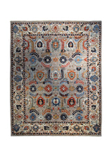 A34028 Oriental Rug Pakistani Handmade Area Transitional 9'0'' x 11'9'' -9x12- Gray Whites Beige Ariana Geometric Oushak Design