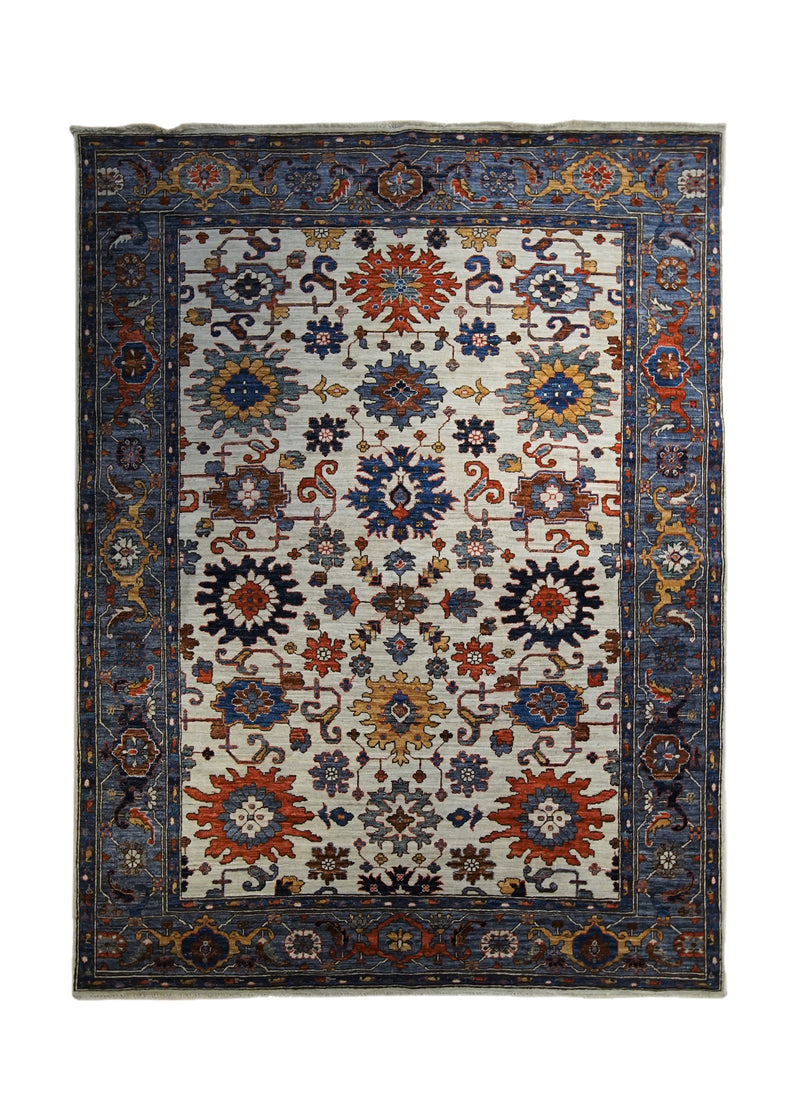 Oriental Rug Pakistani Handmade Area Transitional 5'3"x7'0" (5x7) Blue Gray Ariana Floral Oushak Design #A34034