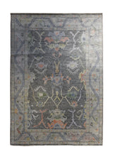 Oriental Rug Indian Handmade Area Transitional 6'0"x9'0" (6x9) Gray Floral Oushak Design #A34047