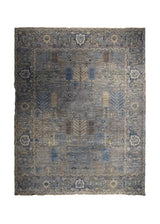 Oriental Rug Pakistani Handmade Area Transitional 9'1"x11'10" (9x12) Gray Blue Ariana Tree of Life Bakhshayesh Design #A34109