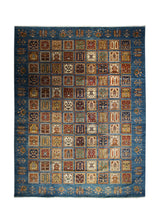 A34110 Oriental Rug Pakistani Handmade Area Transitional 9'11'' x 13'0'' -10x13- Blue Red Ariana Garden Design