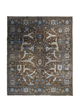 Oriental Rug Pakistani Handmade Area Transitional 8'3"x9'10" (8x10) Gray Blue Ariana Geometric Mostofi Design #A34113