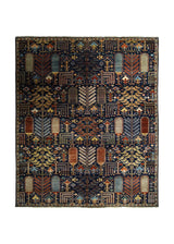 Oriental Rug Pakistani Handmade Area Transitional 8'0"x9'11" (8x10) Blue Ariana Tree of Life Bakhshayesh Design #A34117