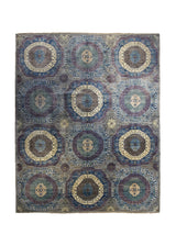 Oriental Rug Pakistani Handmade Area Transitional 8'2"x10'1" (8x10) Gray Blue Mamluk Design #A34130
