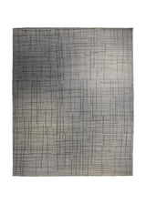 A34145 Oriental Rug Indian Handmade Area Modern 8'0'' x 10'0'' -8x10- Whites Beige Gray Lattice Design