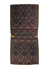 Persian Rug Baloch Handmade Saddle Tribal Antique 3'8"x6'3" (4x6) Red Yellow/Gold Saddle Bag Geometric Design #A34201