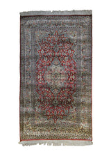 Oriental Rug Kashmiri Handmade Area Traditional 2'6"x4'0" (3x4) Red Green Floral Design #A34207