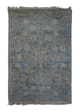 Oriental Rug Indian Handmade Area Transitional Neutral 2'0"x3'0" (2x3) Whites/Beige Oushak Design #A34299
