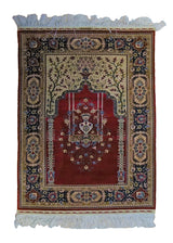 Oriental Rug Turkish Handmade Area Traditional 2'3"x3'1" (2x3) Red Yellow/Gold Prayer Rug Hereke Design #A34346