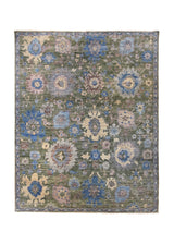 Oriental Rug Pakistani Handmade Area Transitional 7'11"x9'9" (8x10) Green Blue Oushak Design #A34463