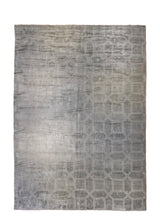 Oriental Rug Indian Handmade Area Modern Neutral 9'10"x13'10" (10x14) Whites/Beige Geometric Design #A34588