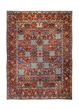 Persian Rug Bakhtiari Handmade Area Tribal 9'11"x13'4" (10x13) Red Garden Design #A34593