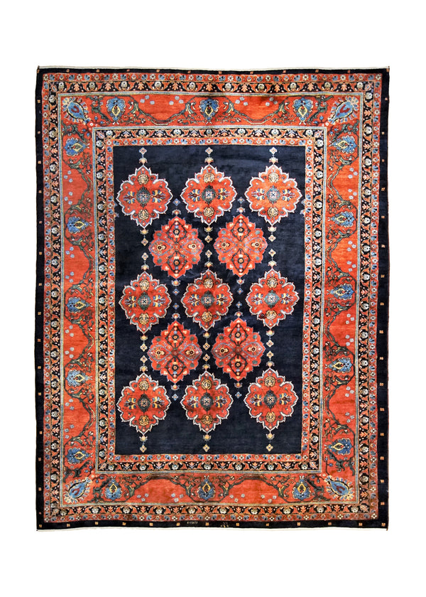 Persian Rug Ghashghaei Handmade Area Tribal 8'0"x10'4" (8x10) Blue Red Open Design #A34651