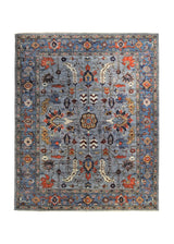 A34775 Oriental Rug Pakistani Handmade Area Transitional 8_0_ x 9_11_ -8x10- Blue Heriz Design