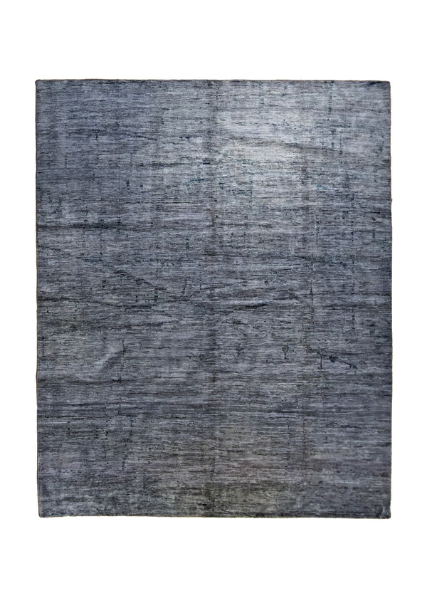 Oriental Rug Pakistani Handmade Area Transitional Neutral 7'9"x9'7" (8x10) Blue Gray Open Design #A34783