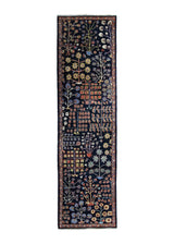 A34803 Oriental Rug Pakistani Handmade Runner Transitional 2_9_ x 9_8_ -3x10- Blue Tree of Life Design