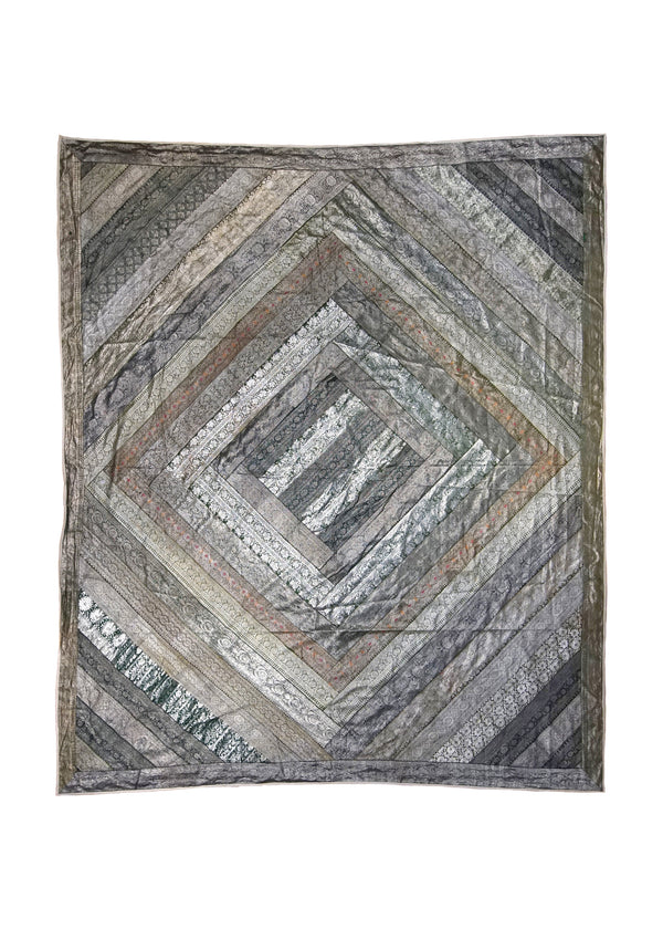 Oriental Rug Indian Handmade Area Traditional 7'5"x9'0" (7x9) Yellow/Gold Tapestry Geometric Design #A34995
