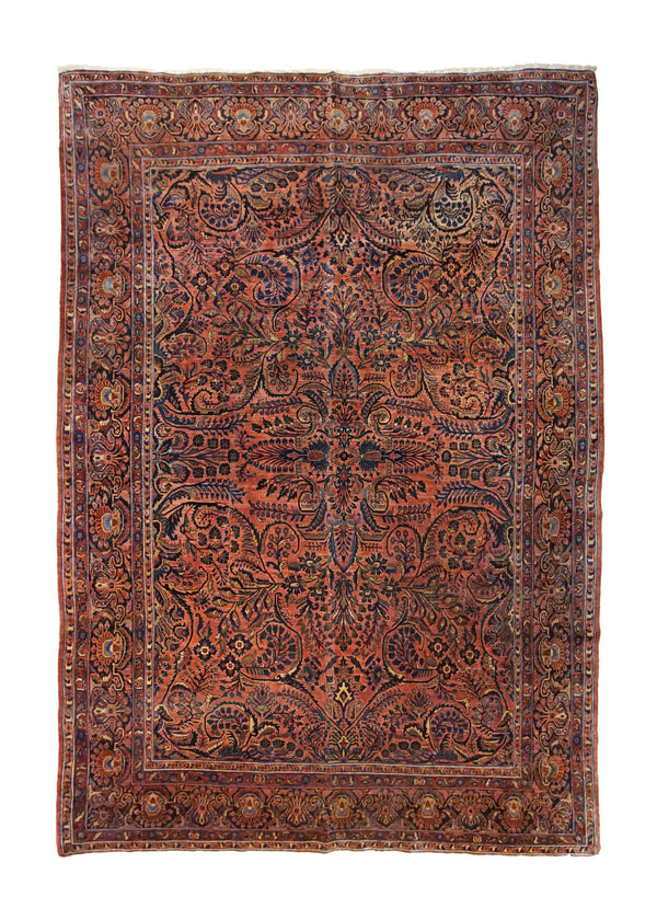 Persian Rug Sarouk Handmade Area Antique Traditional 8'5"x12'0" (8x12) Red Floral Design #A35025