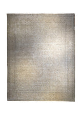 Persian Rug Kerman Handmade Area Vintage Neutral 9'9"x12'7" (10x13) Whites/Beige Floral Design #A35433