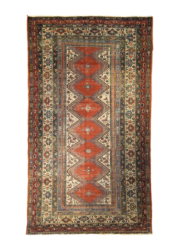 Persian Rug Sarab Handmade Area Antique Tribal 5'3"x9'1" (5x9) Red Green Geometric Design #A35454