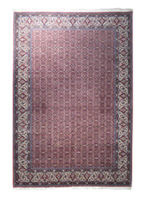A11076 Persian Rug Bijar Handmade Area Traditional 6'9'' x 9'10'' -7x10- Red Floral Herati Design