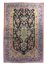 A13471 Persian Rug Ardastan Handmade Area Traditional 4'8'' x 7'1'' -5x7- Blue Red Tree of Life Animals Design