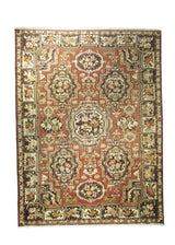 A18730 Persian Rug Bakhtiari Handmade Area Tribal 7'3'' x 9'7'' -7x10- Pink Whites Beige Brown Garden Gol Farang Design