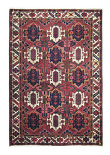 A21902 Persian Rug Bakhtiari Handmade Area Tribal 4'7'' x 6'7'' -5x7- Red Garden Design