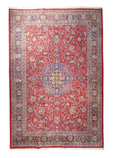 A27156 Persian Rug Sarouk Handmade Area Traditional 7'2'' x 10'5'' -7x10- Red Floral Design