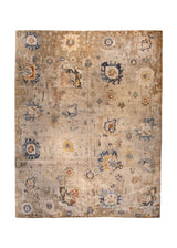 Oriental Rug Indian Handmade Area Transitional 11'9"x15'1" (12x15) Blue Blue Floral Design #A36530