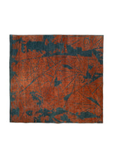 Oriental Rug Indian Handmade Area Vintage Modern 4'8"x4'11" (5x5) Blue Abstract Design #A34345