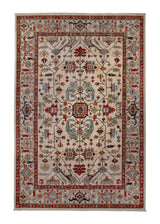 Oriental Rug Pakistani Handmade Area Transitional 6'0"x8'11" (6x9) Red Red Floral Design #A36448