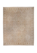 Oriental Rug Pakistani Handmade Area Transitional 7'11"x9'9" (8x10) Whites/Beige Silver Wash Floral Design #A36524