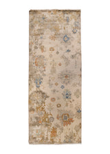 Oriental Rug Indian Handmade Area Transitional 4'6"x11'8" (5x12) Orange Orange Abstract Design #A36518