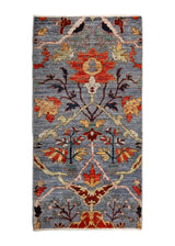Oriental Rug Pakistani Handmade Area Transitional 2'5"x4'9" (2x5) Red Red Floral Design #A36533