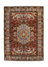Oriental Rug Pakistani Handmade Area Vintage Traditional 3'8"x5'1" (4x5) Whites/Beige Blue Whites/Beige Geometric Design #A36514