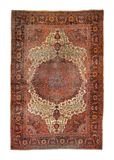 Persian Rug Farahan Sarouk Handmade Area Antique Traditional 10'2"x14'10" (10x15) Red Blue Red Floral Design #A36519