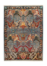 Oriental Rug Pakistani Handmade Area Transitional 6'7"x9'6" (7x10) Red Red Floral Design #A36598