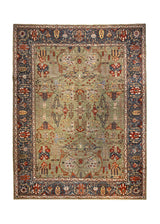 Oriental Rug Pakistani Handmade Area Transitional 9'2"x11'10" (9x12) Red Blue Red Floral Design #A36602