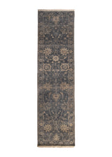 Oriental Rug Indian Handmade Runner Vintage Transitional 2'10"x9'8" (3x10) Whites/Beige Whites/Beige Floral Design #A36631