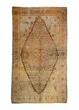 Oriental Rug Chinese Handmade Area Antique Traditional 7'4"x12'9" (7x13) Brown Brown Geometric Design #A36504