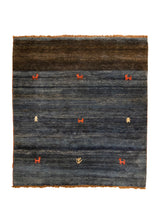 Persian Rug Gabbeh Handmade Area Traditional Tribal 7'0"x7'6" (7x8) Orange Orange Plain Design #A36615