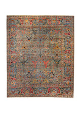 Oriental Rug Pakistani Handmade Area Transitional 8'2"x10'0" (8x10) Yellow/Gold Yellow/Gold Floral Design #A36551