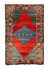 Persian Rug Gabbeh Handmade Area Traditional Tribal 6'9"x10'3" (7x10) Blue Multi-color Blue Geometric Design #A36619