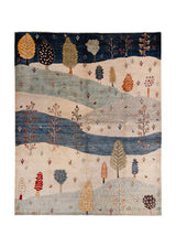 Oriental Rug Pakistani Handmade Area Traditional 8'0"x9'8" (8x10) Blue Blue Tree of Life Design #A36485