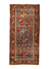 Caucasian Rug Kazak Handmade Area Antique Tribal 3'9"x7'4" (4x7) Red Geometric Design #A35453