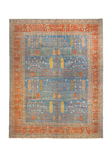 Oriental Rug Pakistani Handmade Area Transitional 8'0"x10'2" (8x10) Yellow/Gold Red Yellow/Gold Tree of Life Design #A36608
